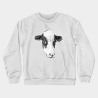 Cow Drawing - Speckled Nose Crewneck Sweatshirt